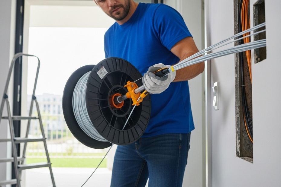 Eve Fiber Kablo Çektirme Daireye Fiber Kablo Çekmek 1 Daireye Fiber Kablo Çekmek